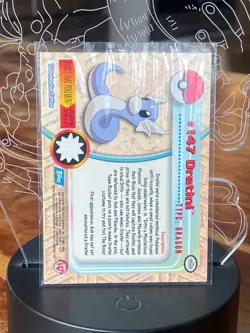 Dratini #147 Pokemon Topps 1999/2000 TV Animation Blue Logo Series 1 - Image 2