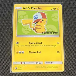 Ash's Pikachu - SM112 - Black Star Promo - Pokemon Card - NM/M - Image 1