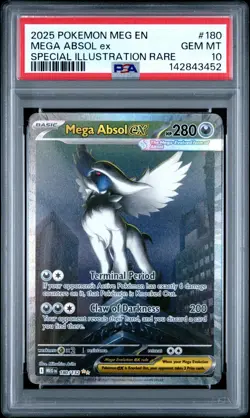 PSA 10 MEGA ABSOL EX 180/132 SPECIAL ILLUSTRATION RARE MEGA EVOLUTION POKEMON 🌑 - Image 1
