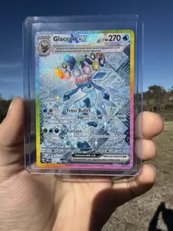 Pokemon TCG Glaceon EX Prismatic Evolutions Holo Card 150/131 SV - Image 1