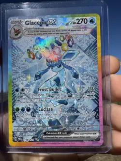 Pokemon TCG Glaceon EX Prismatic Evolutions Holo Card 150/131 SV - Image 3