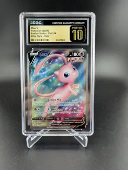2021 Pokemon Fusion Strike Mew V Ultra Rare Holo 250 Pristine CGC 10 - Image 1