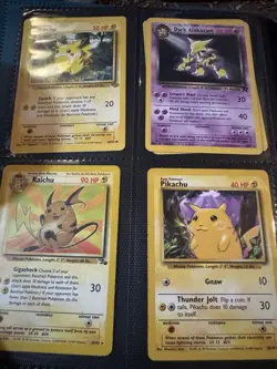 Pokemon Vintage Card Lot Base Jungle Fossil Team Rocket Pikachu Raichu Nintendo - Image 4