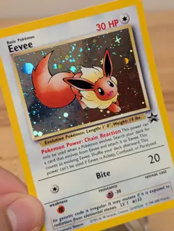 2000 Eevee Holofoil Black Star Promo #11 WOTC Era Vintage Eeveelution LP- Dent - Image 2