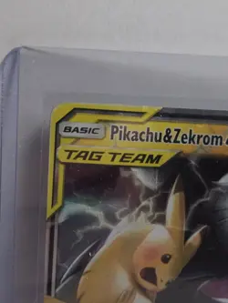 *TAG TEAM ULTRA RARE* Pokemon Pikachu & Zekrom GX 33/181 Sm-Team Up Holo 240HP - Image 2