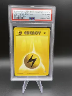 2000 Pokemon NEO GENESIS 1st Edition #109 LIGHTNING ENERGY psa 10 GEM MINT - Image 1