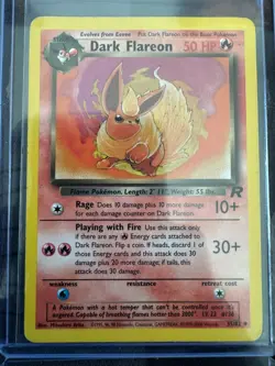 Pokemon Lot 6 Cards - 1st Edition Team Rocket Eevee + Light Vaporeon Flareon Dar - Image 4
