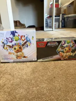 Pokemon Prismatic Evolutions ETB and Surprise Box Pair SEALED NEW - Image 1