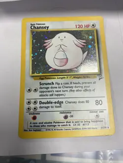 Pokemon TCG Base Set Holo Rare Chansey 3/102 Vintage WOTC Holo Rare - Image 1