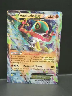 Pokemon TCG Hawlucha EX Holo Card 64/111 XY-Furious Fists - Image 1