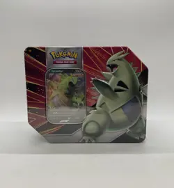 Pokemon TCG Tyranitar V Strikers Factory Sealed 5-Pack Tin - Image 1