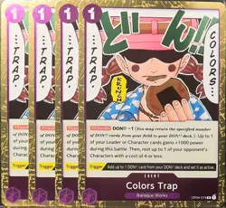 One Piece TCG - 4er Playset - OP04-074 Colors Trap R/EN/NM - Image 1