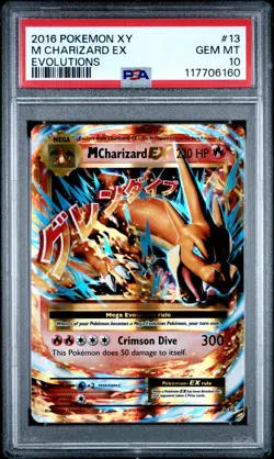 M Charizard EX 13/108 PSA 10 2016 Pokemon XY Evolutions - Image 1