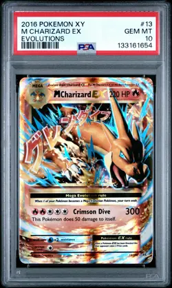 2016 POKEMON XY EVOLUTIONS #13 M CHARIZARD EX PSA 10 - Image 1
