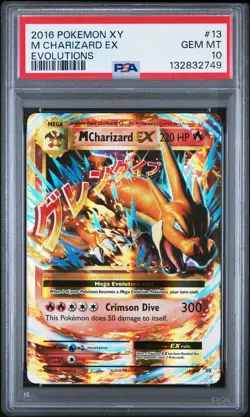 2016 POKEMON XY EVOLUTIONS #13 M CHARIZARD EX PSA 10 - Image 1