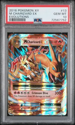 2016 Pokemon Xy Evolutions #13 M Charizard Ex Evolutions PSA 10 - Image 1
