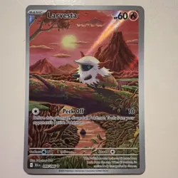 Pokemon TCG Larvesta 099/086 Scarlet & Violet Black Bolt English IR NM - Image 1
