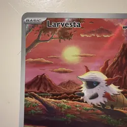 Pokemon TCG Larvesta 099/086 Scarlet & Violet Black Bolt English IR NM - Image 2