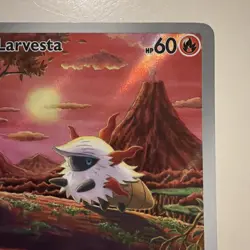 Pokemon TCG Larvesta 099/086 Scarlet & Violet Black Bolt English IR NM - Image 3