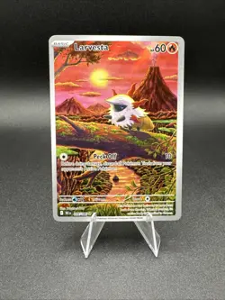 Pokemon TCG Larvesta 099/086 Scarlet & Violet Black Bolt English IR NM - Image 1