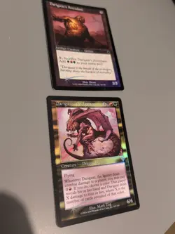 Darigaaz, the igniter & Attendant.MTG 2 Card. Invasion. Foil Old Vintage Border. - Image 1