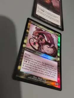 Darigaaz, the igniter & Attendant.MTG 2 Card. Invasion. Foil Old Vintage Border. - Image 5