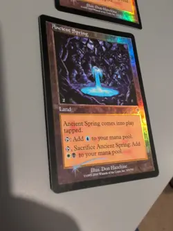 Ancient Spring x2 Land MTG Card. Invasion. Foil. Old Vintage. 1 poor condition - Image 3