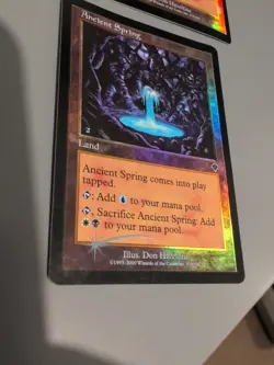 Ancient Spring x2 Land MTG Card. Invasion. Foil. Old Vintage. 1 poor condition - Image 4