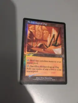 Archaeological Dig. Land MTG Card. Invasion. Foil. Old Vintage Border. - Image 1