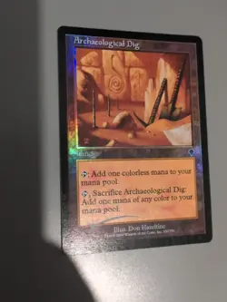 Archaeological Dig. Land MTG Card. Invasion. Foil. Old Vintage Border. - Image 2