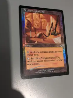 Archaeological Dig. Land MTG Card. Invasion. Foil. Old Vintage Border. - Image 3