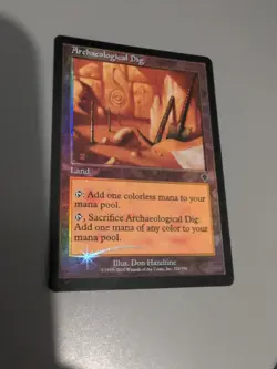 Archaeological Dig. Land MTG Card. Invasion. Foil. Old Vintage Border. - Image 5