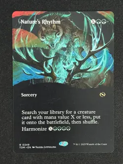 1x MTG Nature's Rhythm (Borderless) - Tarkir: Dragonstorm (TDM) #349 - Magic - Image 1