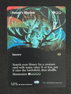 1x MTG Nature's Rhythm (Borderless) - Tarkir: Dragonstorm (TDM) #349 - Magic - Image 3