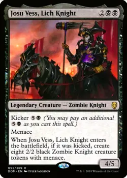 X 1 Josu Vess, Lich Knight NM-M Dominaria 095 MTG Magic The Gathering - Image 1