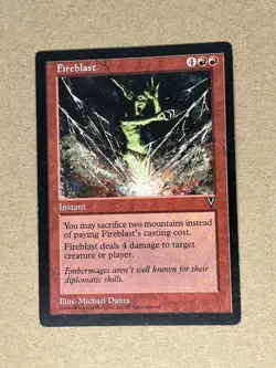 Magic the Gathering MTG Fireblast X 4 Visions LP - Image 2