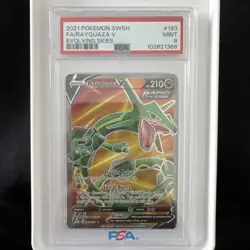 Pokemon SWSH Evolving Skies Rayquaza V Full Art 193/203 PSA 9 - Image 1