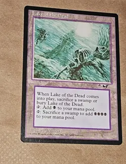 EvezBeadz Lake of the Dead MTG Alliances 1996 Rare Land Vintage Magic Card - Image 3