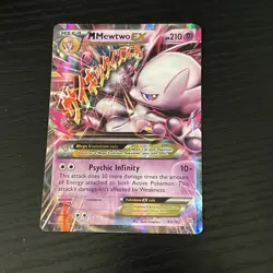 Pokemon TCG Mega Mewtwo EX Ultra Rare Holo Card 64/162 XY Breakthrough - Image 1