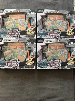 LOT 4! Pokemon Unova Victini Illustration Collection Box Sealed - Black & White - Image 1