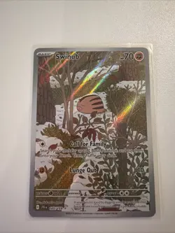Pokemon TCG Scarlet & Violet Journey Together Swinub NM 165/159 - Image 1