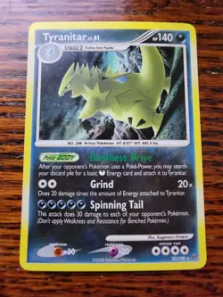 Tyranitar Lv.61 30/100 Stormfront Non-Holo Rare Pokemon Card TCG 2008 - Image 1