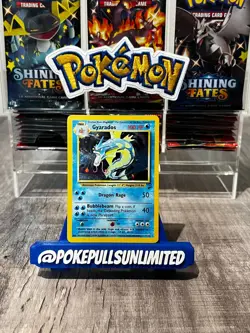 Gyarados Holo 007/130 Base Set 2 2000 English Pokemon Card - Image 1