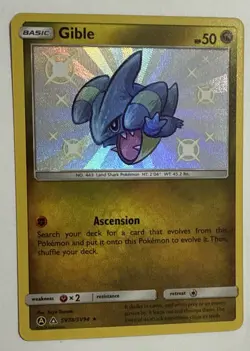 Pokemon TCG Gible SV38/SV94 Shiny Vault Holo Rare Hidden Fates Near Mint/ Mint - Image 2
