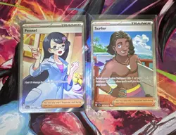 Fennel & Surfer (Lot of 2) Holo Trainer Supporter Pokemon Cards NM 🔥🔥 - Image 1