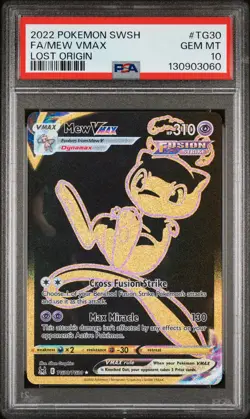 2022 Pokemon Sword & Shield Lost Origin #TG30 Fa/Mew Vmax Lost Origin PSA 10 - Image 1