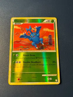 Pokemon TCG - Heracross 43/123 Heartgold & Soulsilver Reverse Holo - NM - Image 1
