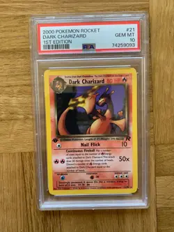 Pokemon Dark Charizard #21 Team Rocket 1st Edition Non Holo PSA 10 Gem Mint - Image 1