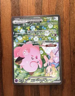 Pokemon TCG Lillie's Clefairy ex 184/159 Journey Together Holo RARE!! - Image 3