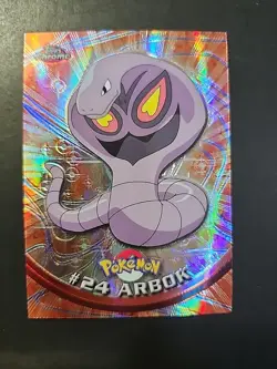 2000 Topps Chrome Pokemon Arbok #24 Base Card - TV Animation Edition - Image 1